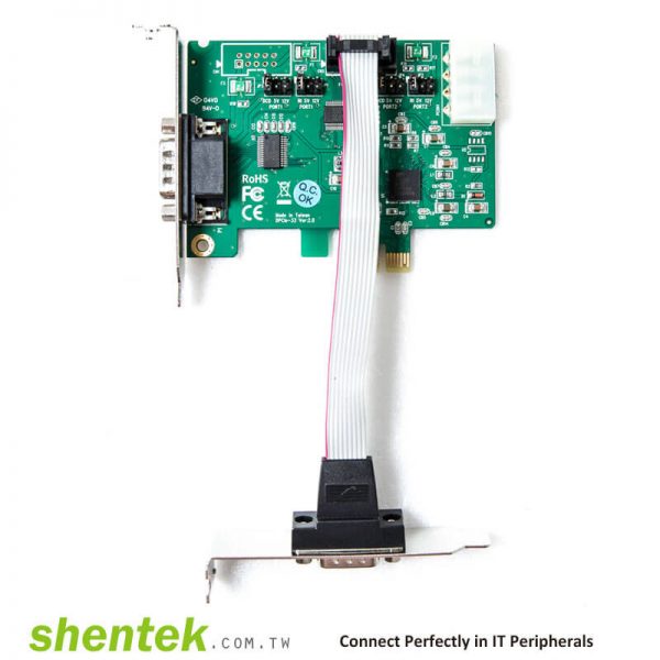 PCIe ESD 2 port RS232 Serial Card High Speed 921.6K 52001 shentek