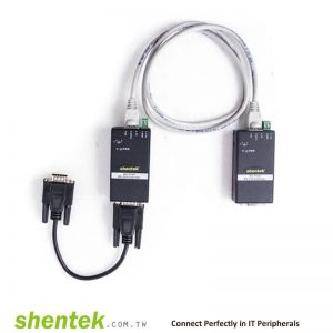 Industrial High Speed Port Powered Serial RS-232 Extender Over Cat5, With DIN Rail/Wall Mount Kit