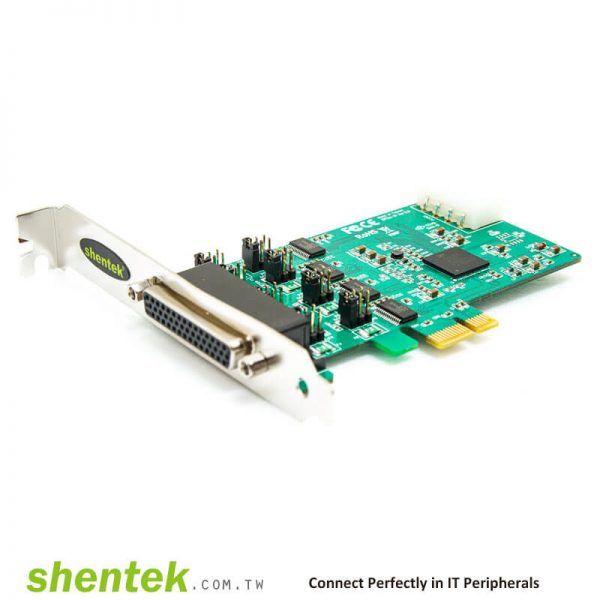 PCIe ESD 4 port RS232 Serial Card Powered I/O 5V/12V Standard Low Profile Bracket Manufactory in Taiwan shentek 52002