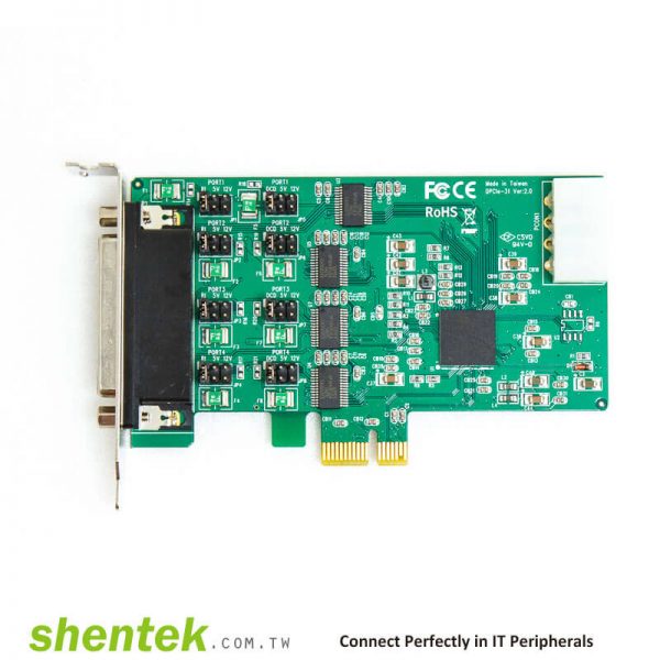 PCIe ESD 4 port RS232 Serial Card High Speed 921.6K shentek