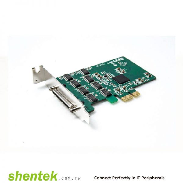 8 port High Speed Serial RS232 PCIe(PCI Express) card Standard and Low Profile Bracket shentek 52003