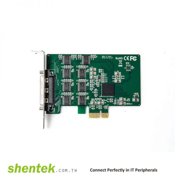 PCIe ESD 8 portRS232 Serial Card Standard Low Profile Bracket Manufactory in Taiwan 52003 shentek