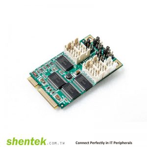 4 port High Speed Serial RS-232 Mini PCI Express(Mini PCIe) card support 5V/12V/RI Selectable