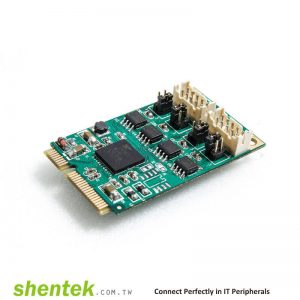 2 port High Speed Serial RS-422/485 Mini PCI Express(Mini PCIe) Card with 600W Surge Protection