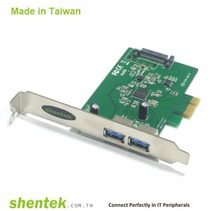 2 port SuperSpeed+ USB 10G (USB 3.1 Gen 2) A type PCI Express x1 lane Card supports Standard and Low Profile Bracket