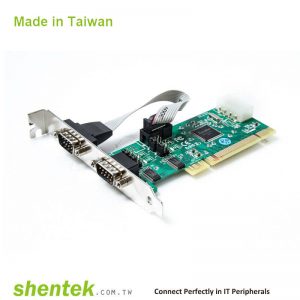2 port High Speed Serial RS-232 Universal PCI Power I/O card support Pin1 – 5V/12V/DCD, Pin9 - 5V/12V/RI Selectable and Standard and Low Profile Bracket