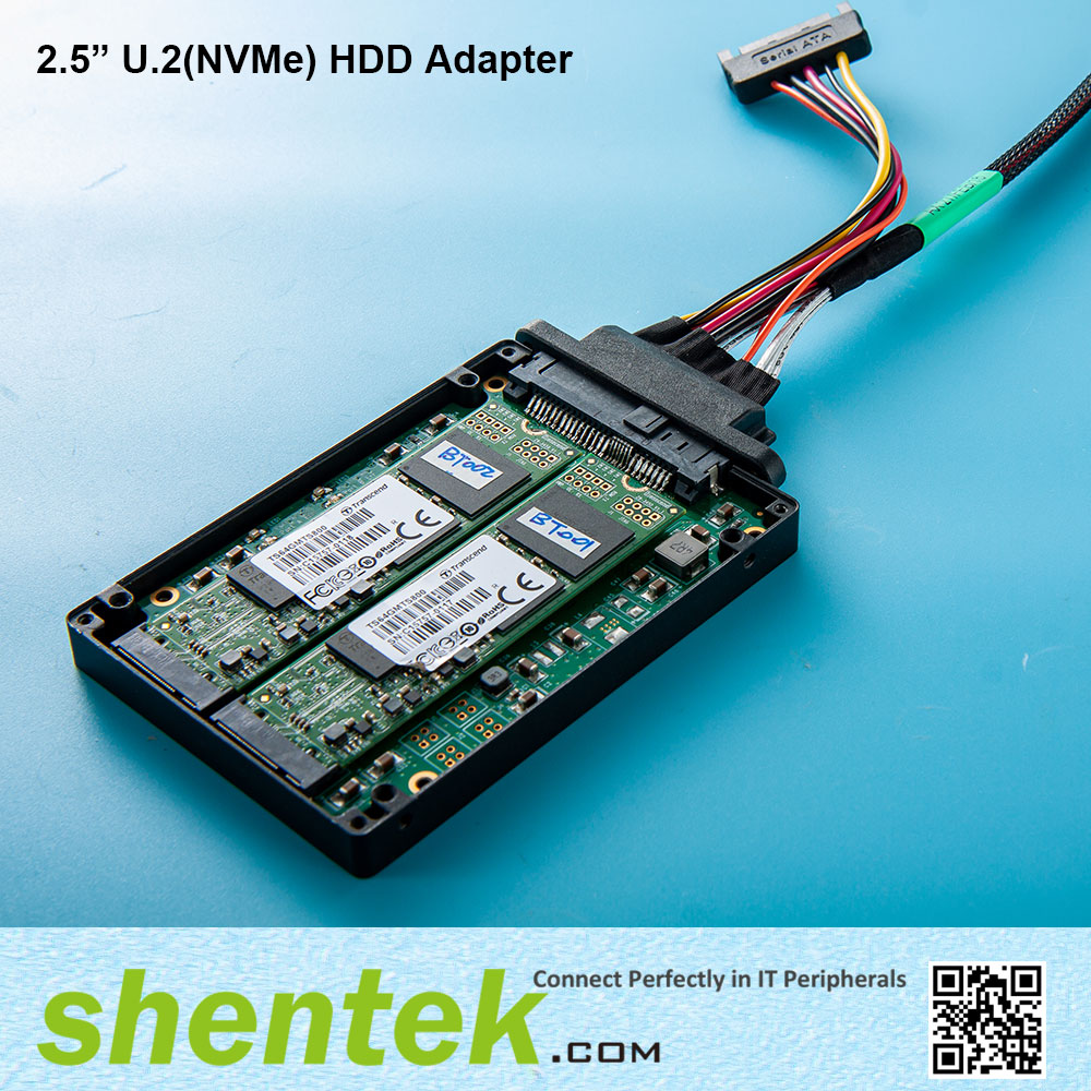 somersault bang suffer 2.5" U.2 Adapter HDD 2 slot SATA B key slot Hardware Raid 0 1 - Shentek